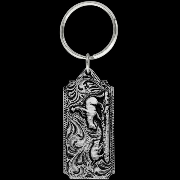 Capture the spirit of the arena with our Cutting Horse Keychain. Precision-crafted, it's a must-have for fans of the sport and admirers of equine agility. Order now!